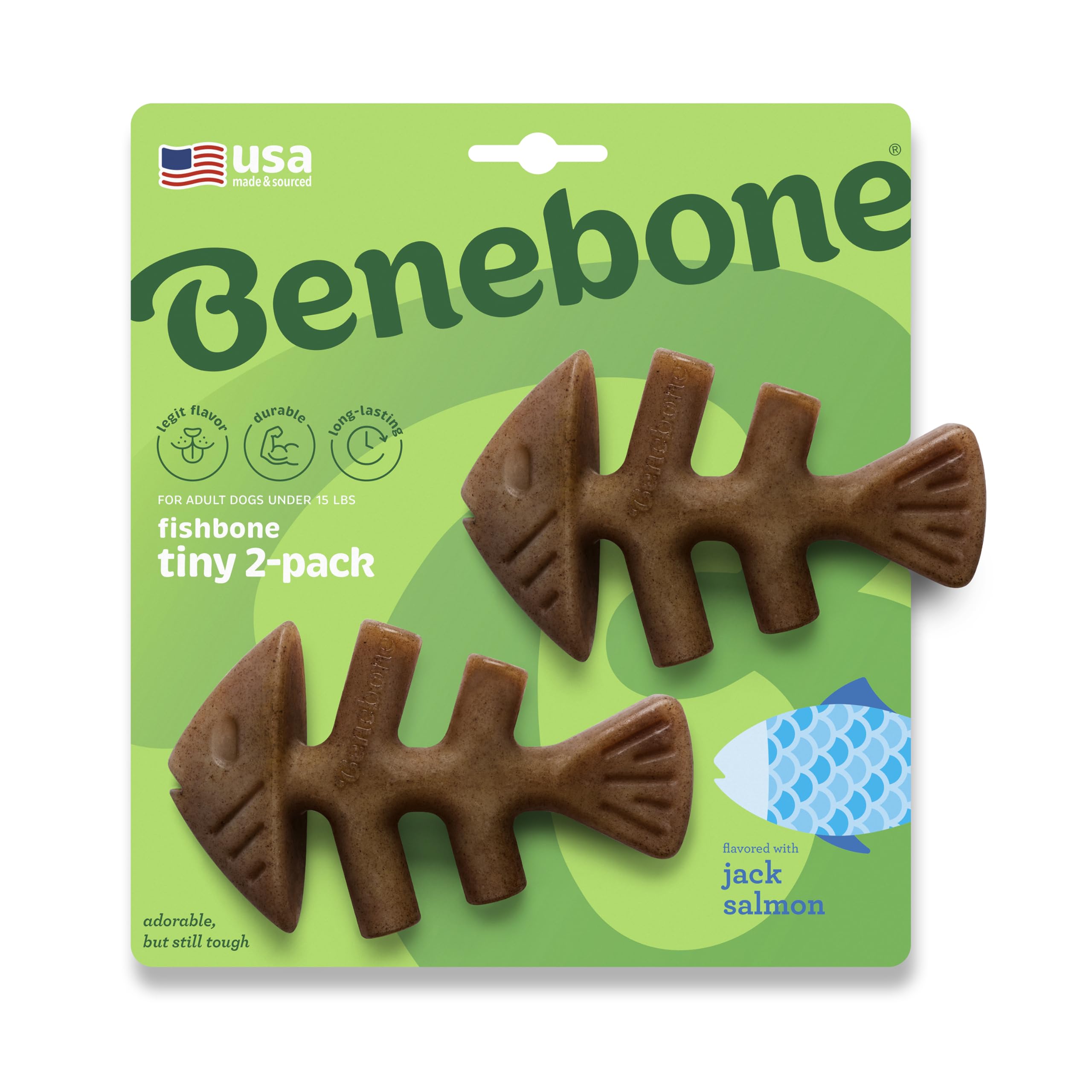 Foto 2 pulgar | Juguetes Masticables Para Perros Benebone Tiny, Paquete De 2 Unidades, Con Forma De Espina De Pescado - Venta Intern