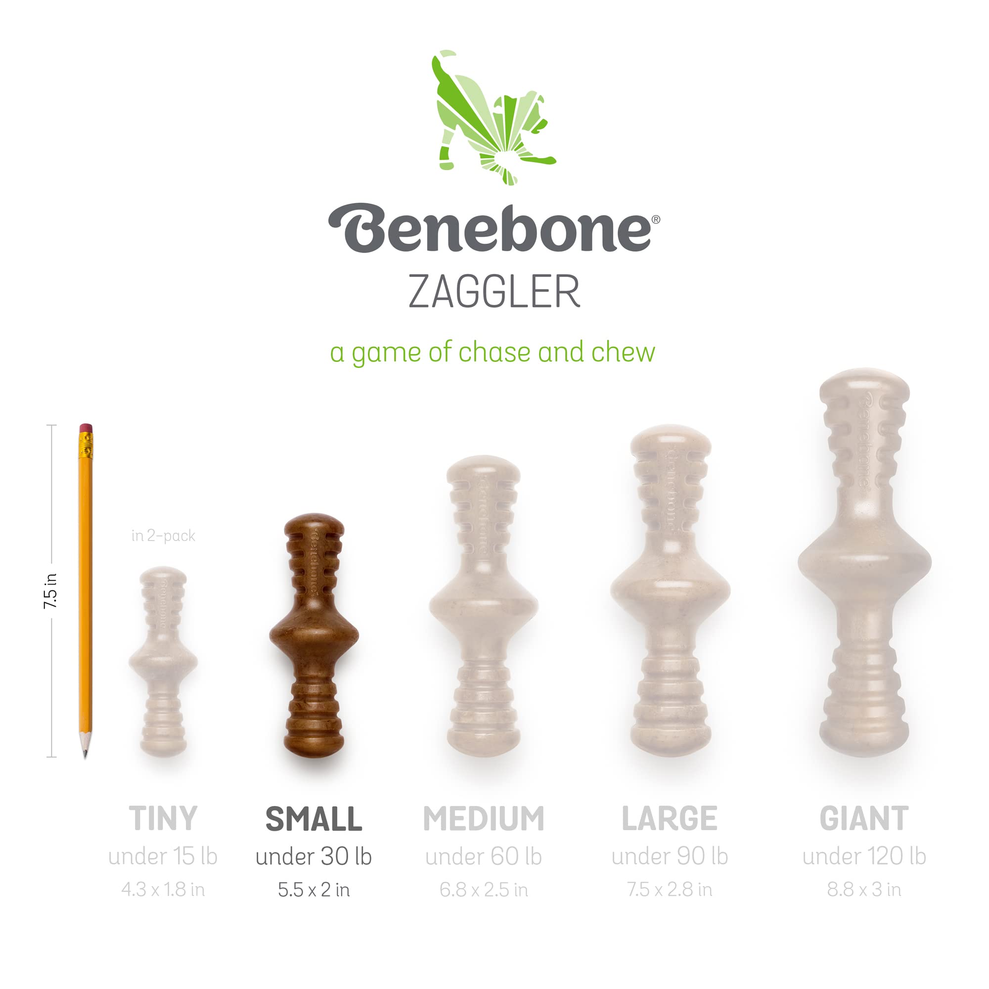 Foto 7 | Juguetes Masticables Para Perros Benebone Maplestick/zaggler, Paquete De 2 Unidades, Pequeños - Venta Internacional.