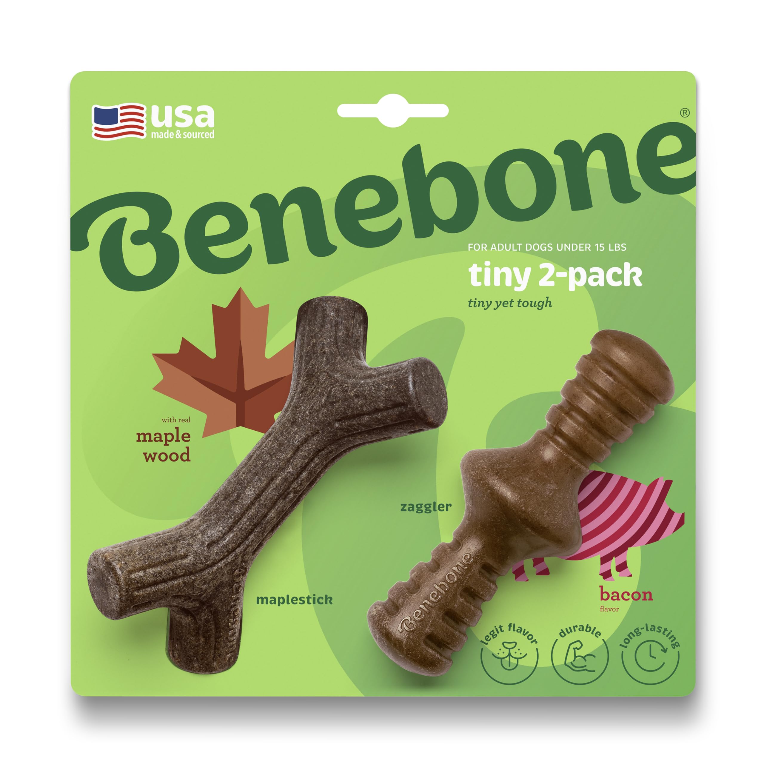 Foto 2 pulgar | Juguetes Masticables Para Perros Benebone Maplestick/zaggler, Paquete De 2 Unidades Para Perros Pequeños - Venta