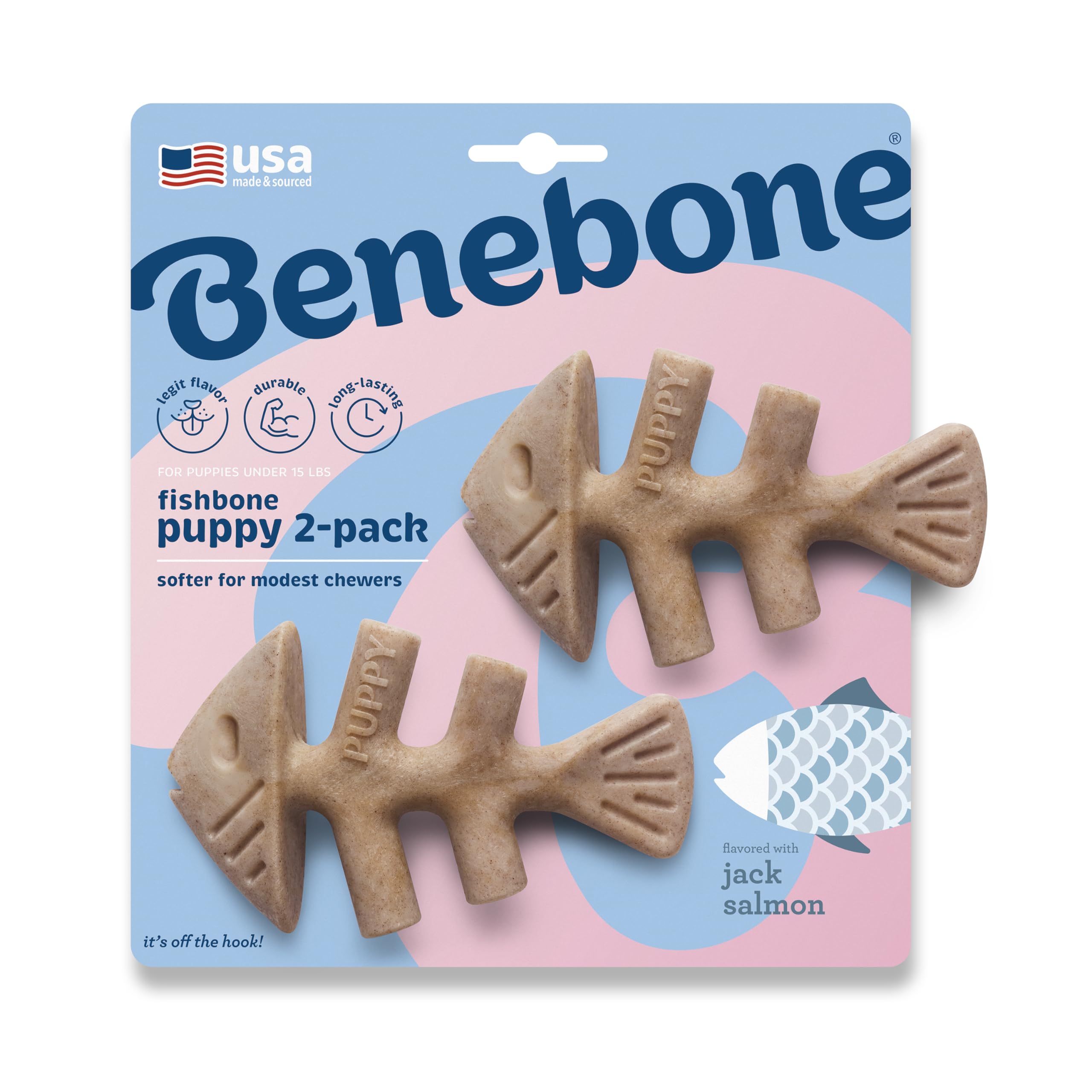 Foto 2 pulgar | Juguete Masticable Para Perros Benebone Puppy Fishbone, Más Suave Para Masticadores Modestos - Venta Internacional.