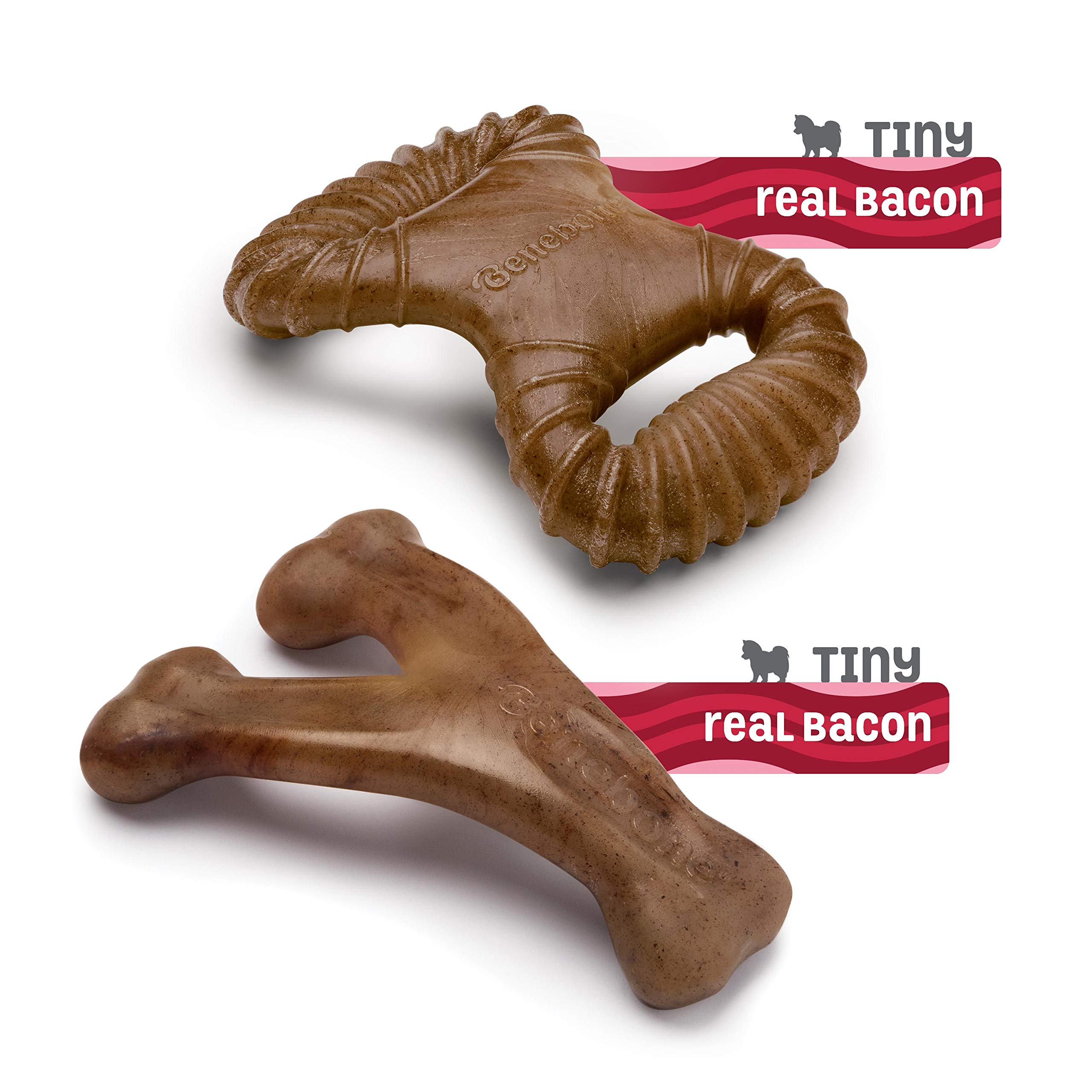 Foto 4 pulgar | Juguetes Masticables Para Perros Benebone Tiny, Paquete De 2 Unidades, Sabor A Tocino Real - Venta Internacional.