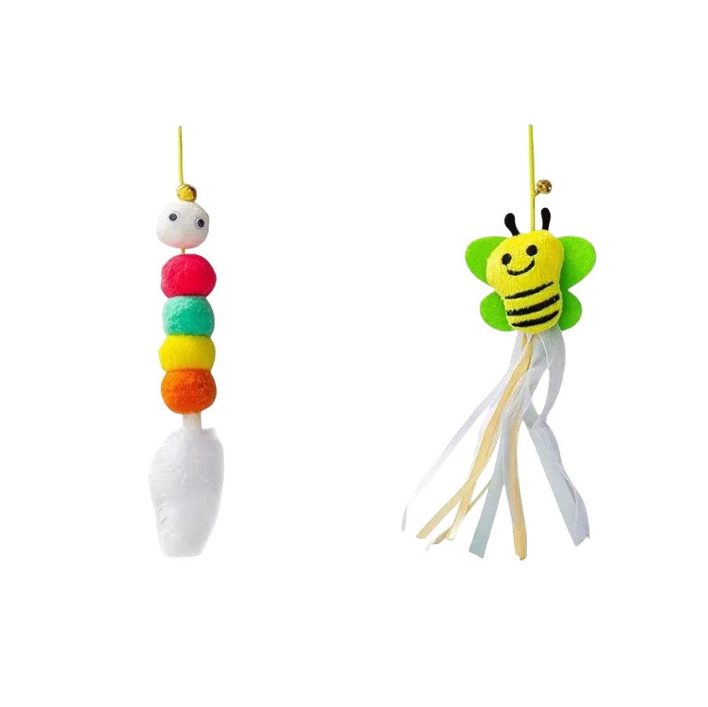 Juego de Cuerdas Elásticas para Gatos con Ventosa y Bola Multicolor