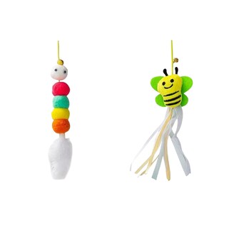 Foto 1 | Juego de Cuerdas Elásticas para Gatos con Ventosa y Bola Multicolor