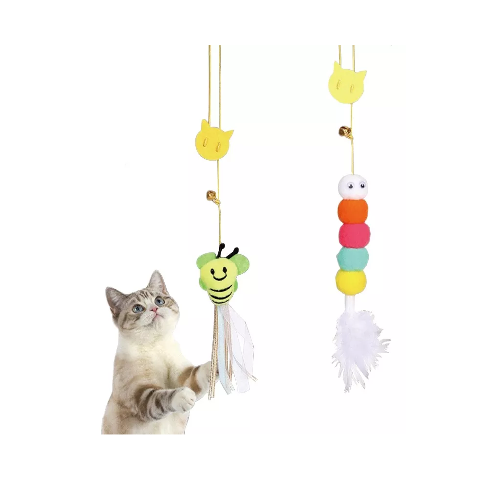Foto 3 pulgar | Juego de Cuerdas Elásticas para Gatos con Ventosa y Bola Multicolor