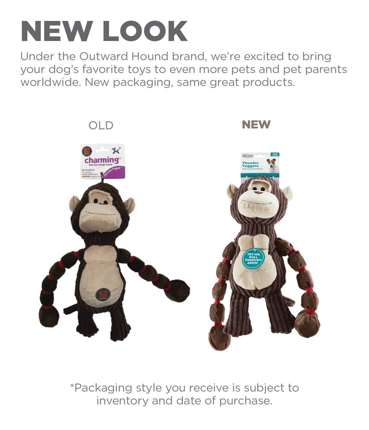 Foto 3 pulgar | Juguete Para Perros Outward Hound Thunda Tugga Gorilla Plush & Squeaky - Venta Internacional.