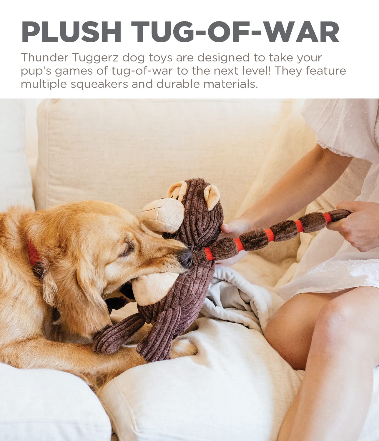 Foto 5 pulgar | Juguete Para Perros Outward Hound Thunda Tugga Gorilla Plush & Squeaky - Venta Internacional.