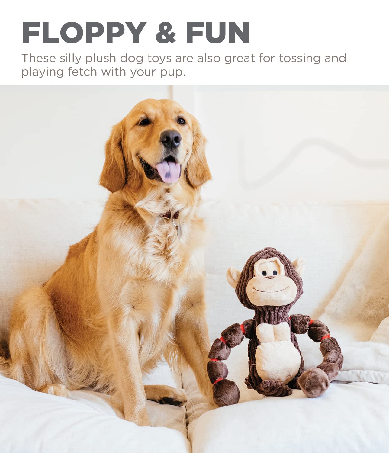 Foto 6 | Juguete Para Perros Outward Hound Thunda Tugga Gorilla Plush & Squeaky - Venta Internacional.