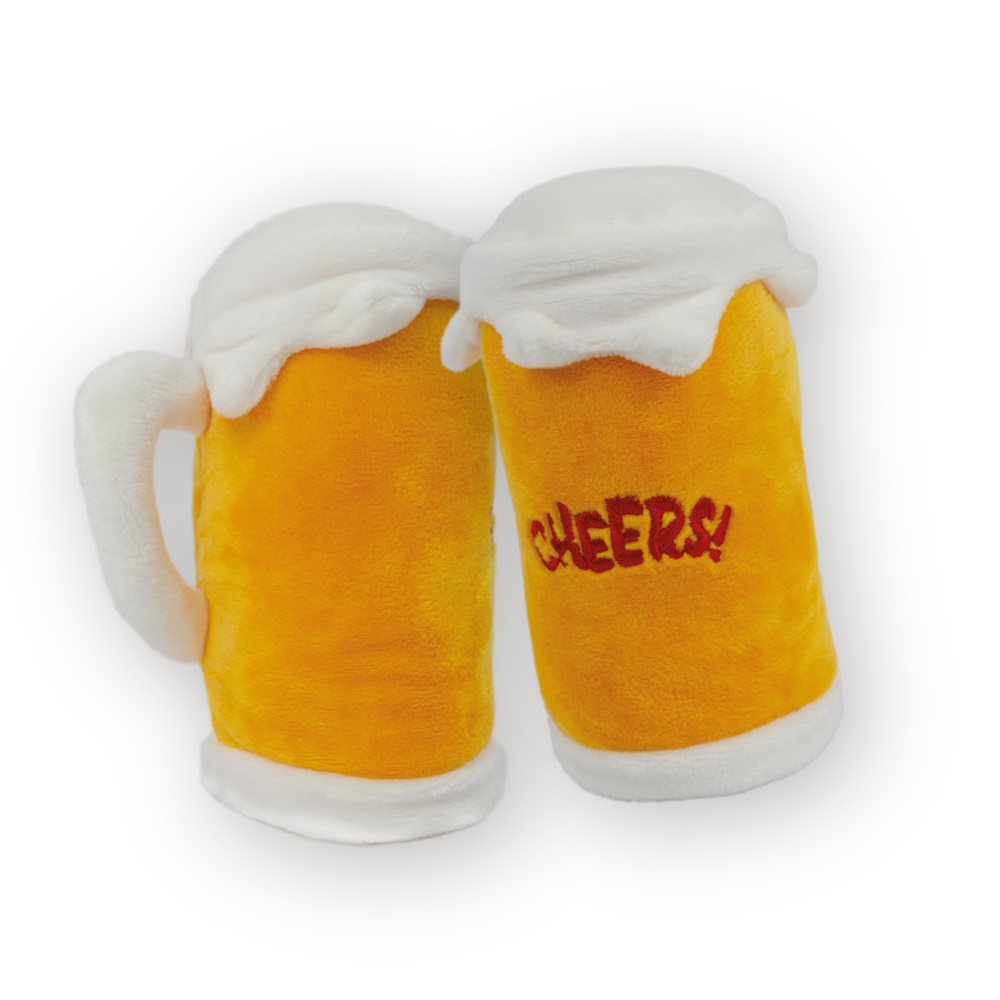 Foto 2 pulgar | Peluche Forma Tarro Cerveza C/sonido Mascotas Sharpaw