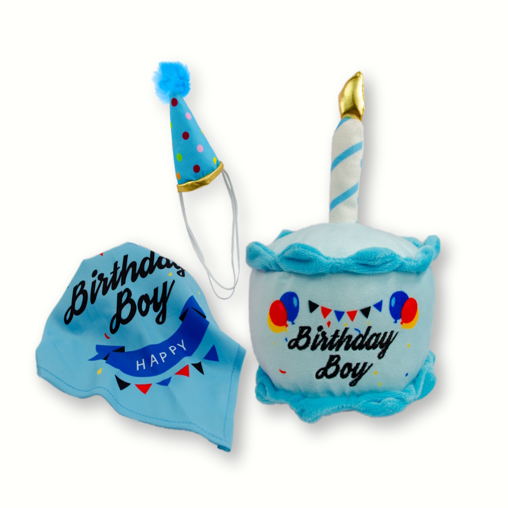 Juguete de Peluche Sharpaw Azul para Perro con Sonido 3 piezas