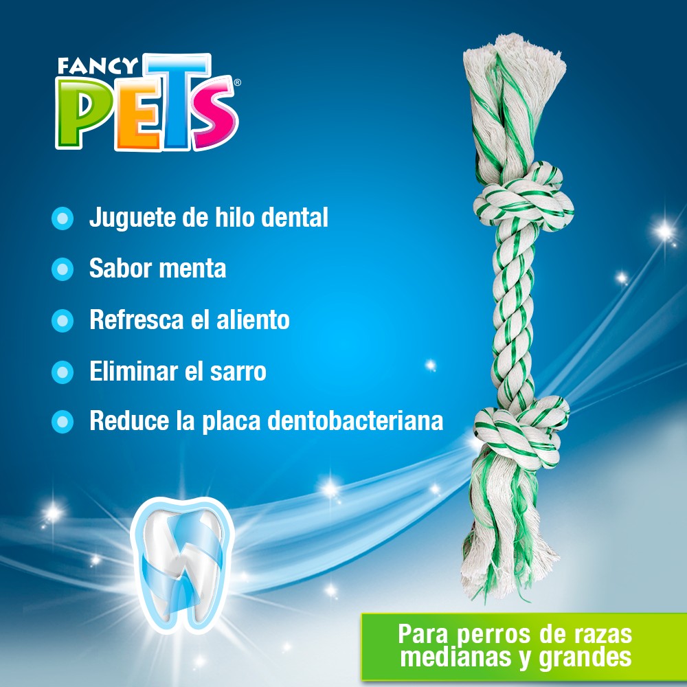 Foto 4 pulgar | Juguete para Perro Fancy Pets Hueso de Hilo Dental Sabor Menta