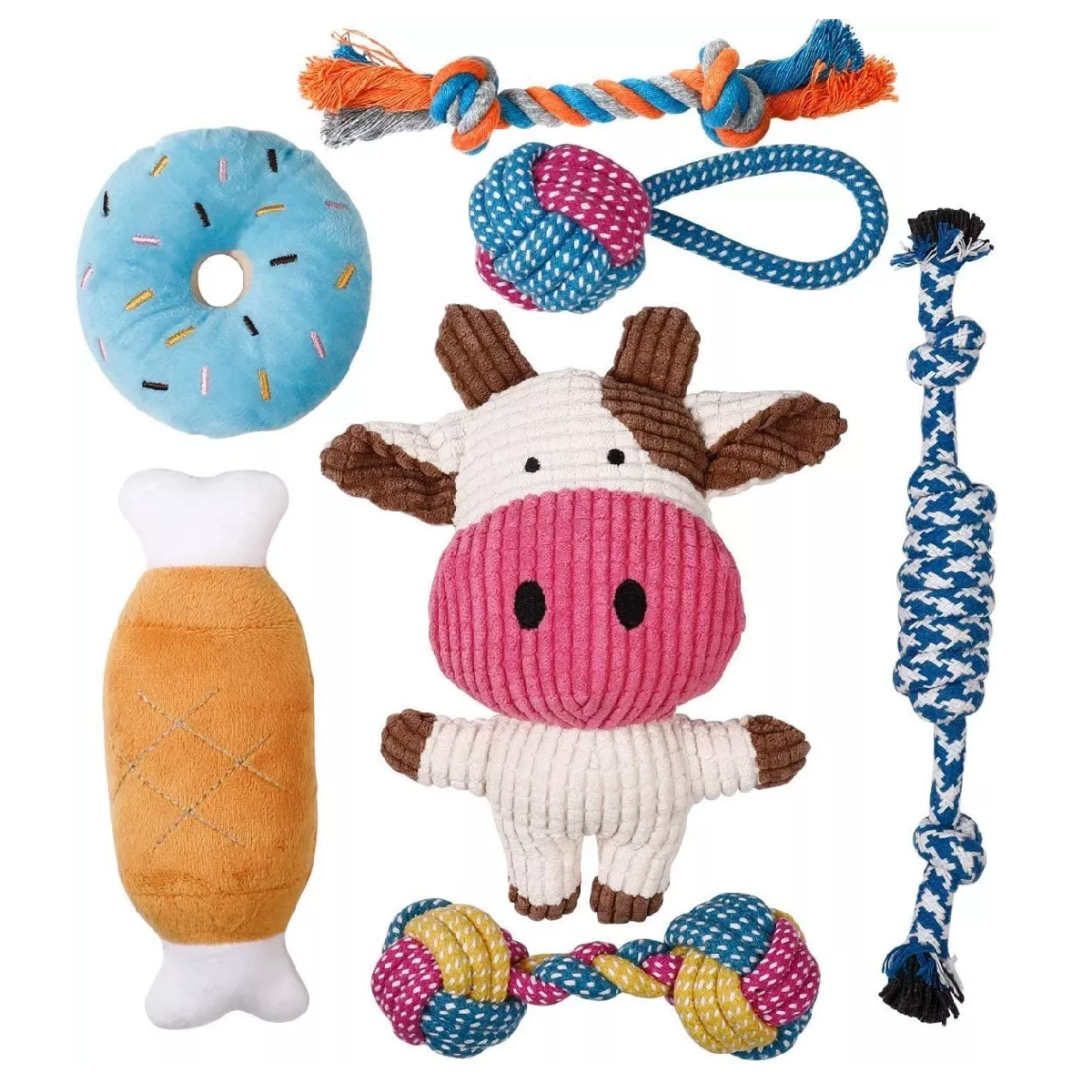 Set Juguetes para Perro Eo Safe Imports Esi-8844 Multicolor de 7 Piezas