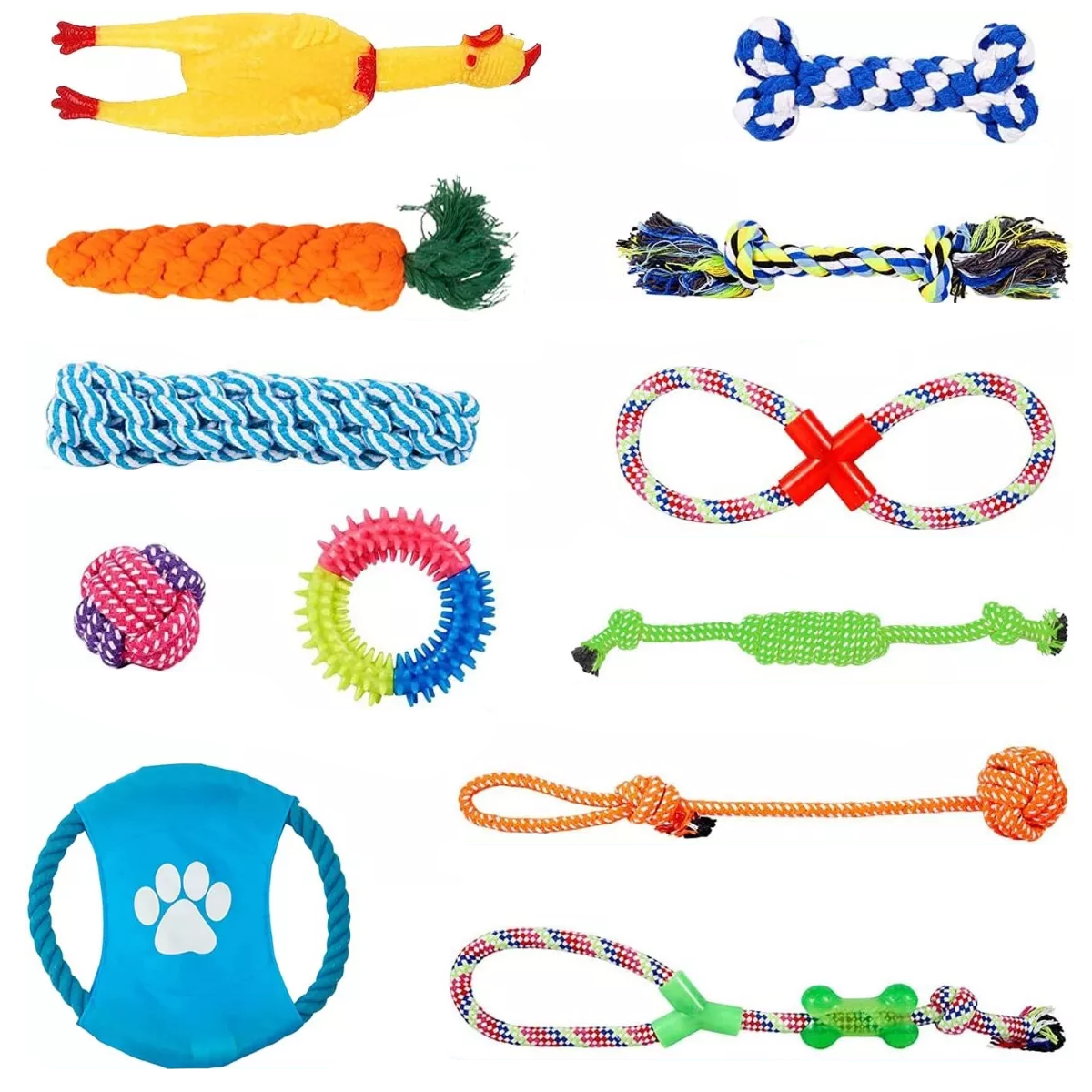 Juego de Juguetes para Mascota Eo Safe Imports Esi-8845 Multicolor 12 Piezas