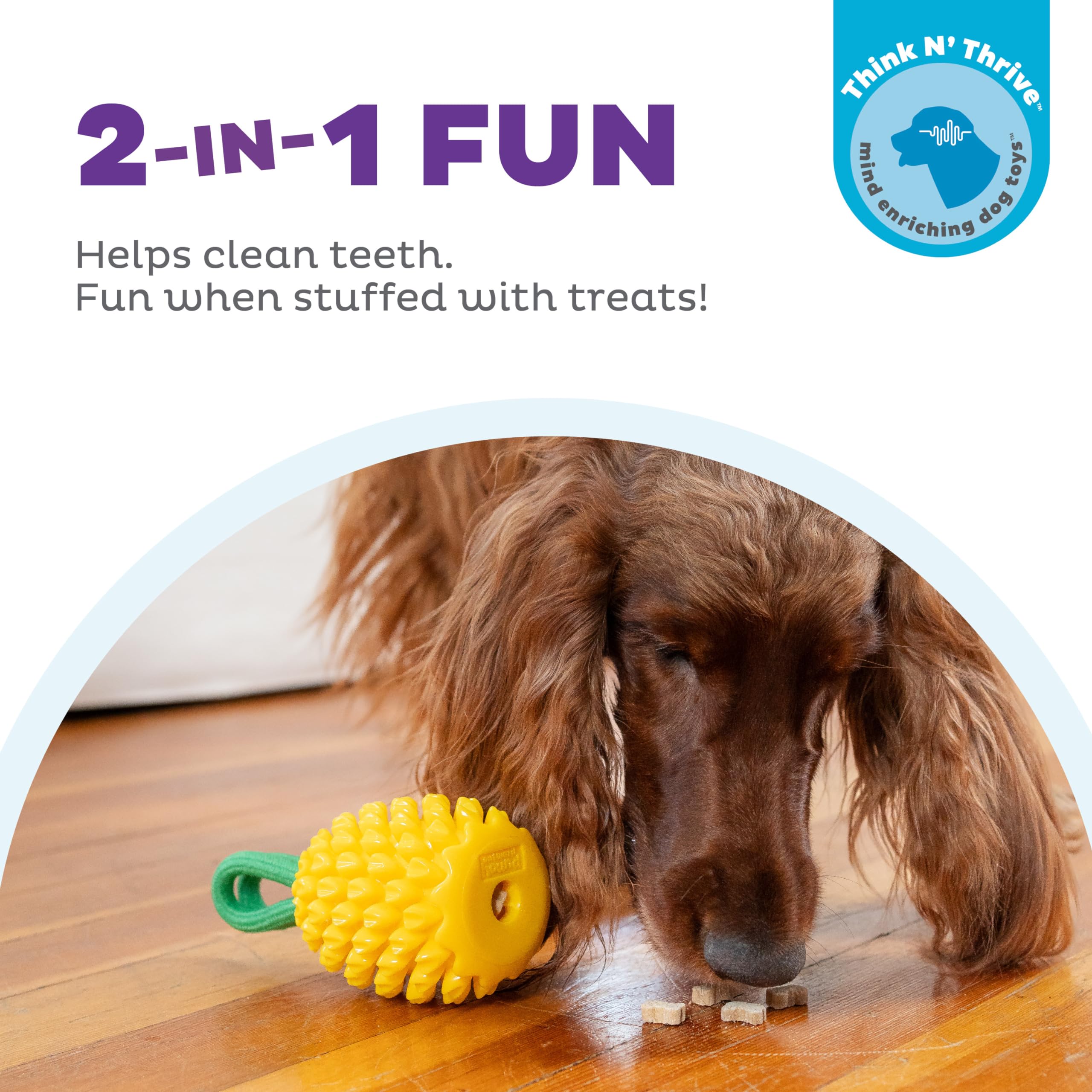 Foto 2 | Juguete Masticable Outward Hound Dental Pineapple Para Perro, Color Amarillo - Venta Internacional.