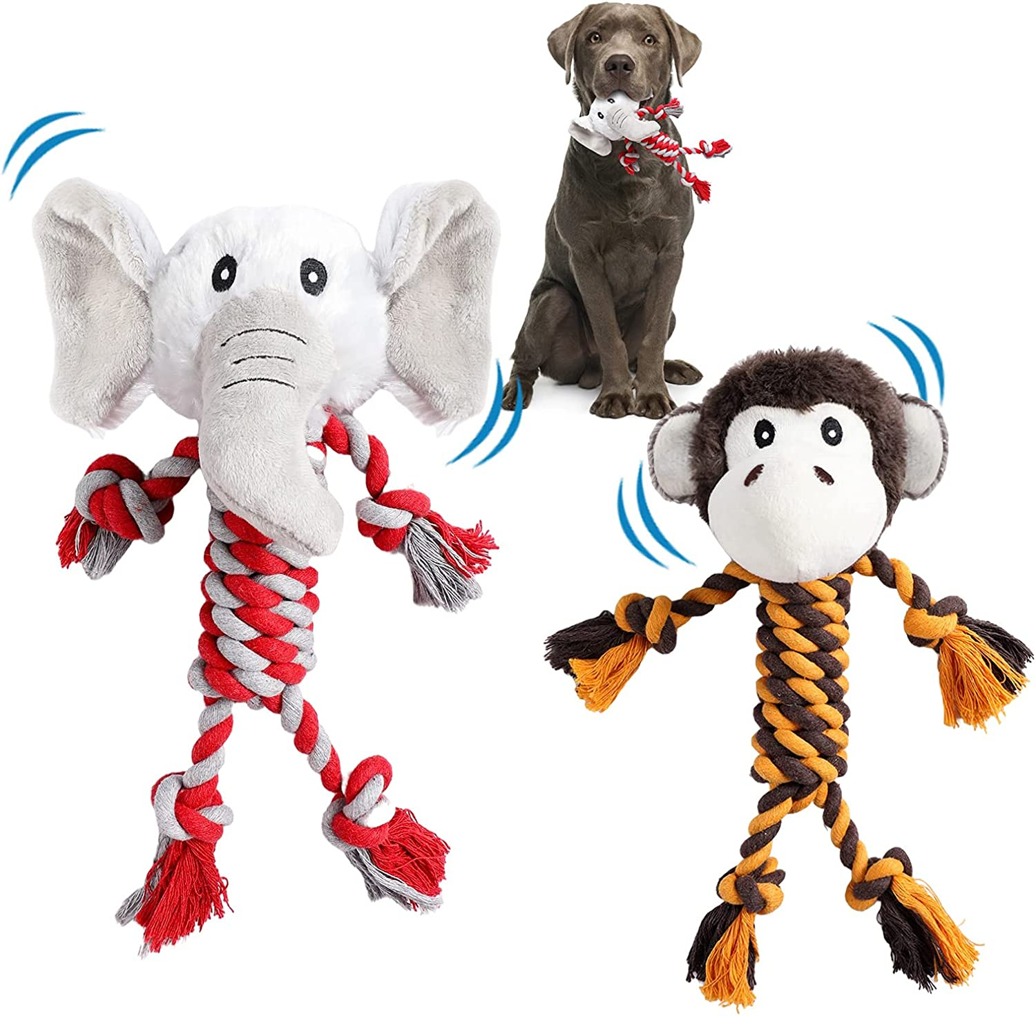 Juguete Para Masticar Perros, Muñecos De Peluche, Cuerda Interactiva, 2 Paquetes - Venta Internacional.