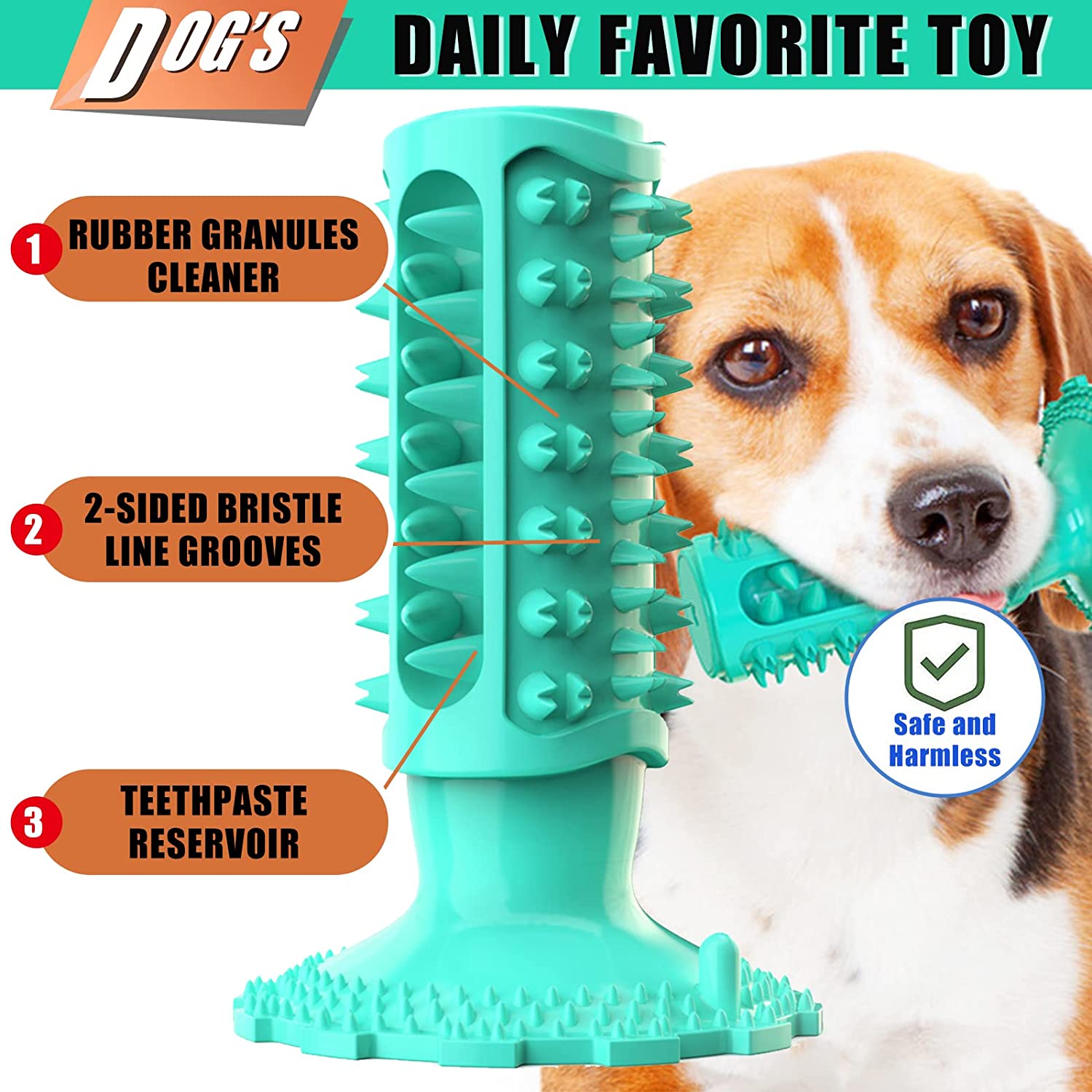 Foto 2 pulgar | Cepillo De Dientes Para Perros, Bastoncillos Para Limpiar Los Dientes, Juguetes Que Suenan Para Mast - Venta Internac