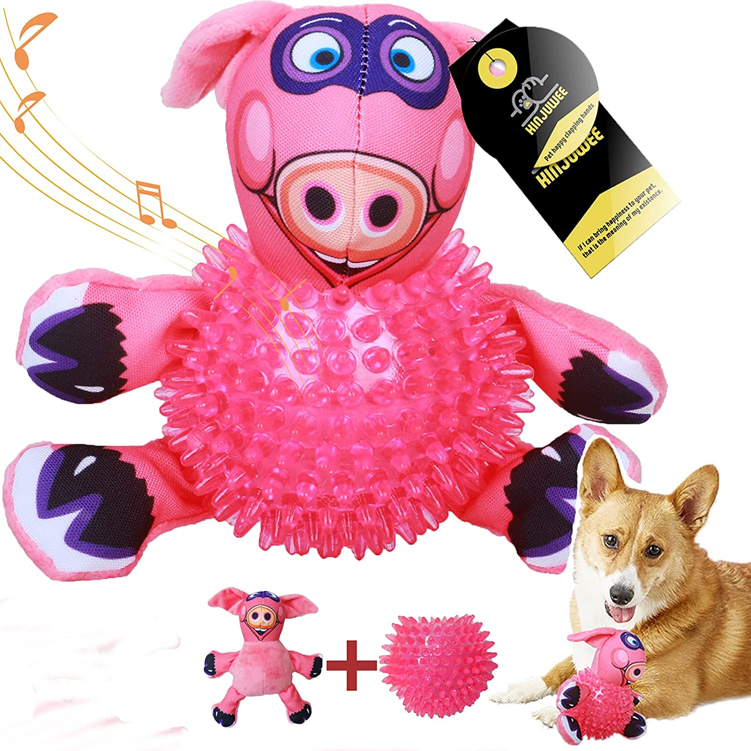 Foto 1 | Chew Toy Huoguo 2 En 1 Con Forma De Bola Puntiaguda Y Limpiador De Dientes Para Perros - Venta Internacional.