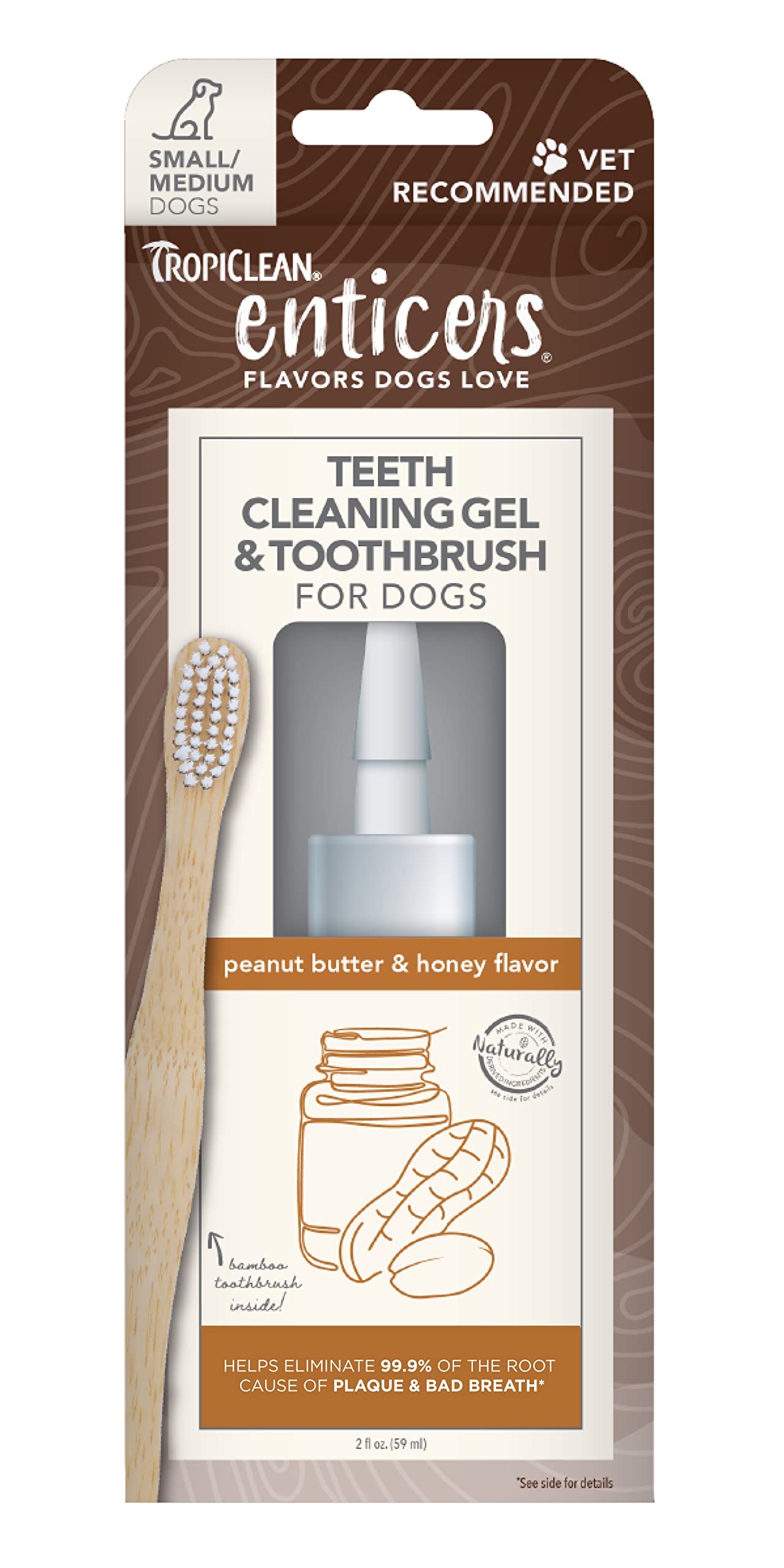Gel Limpiador Dental Y Cepillo De Dientes Tropiclean Enticers Para Perros S/m - Venta Internacional.