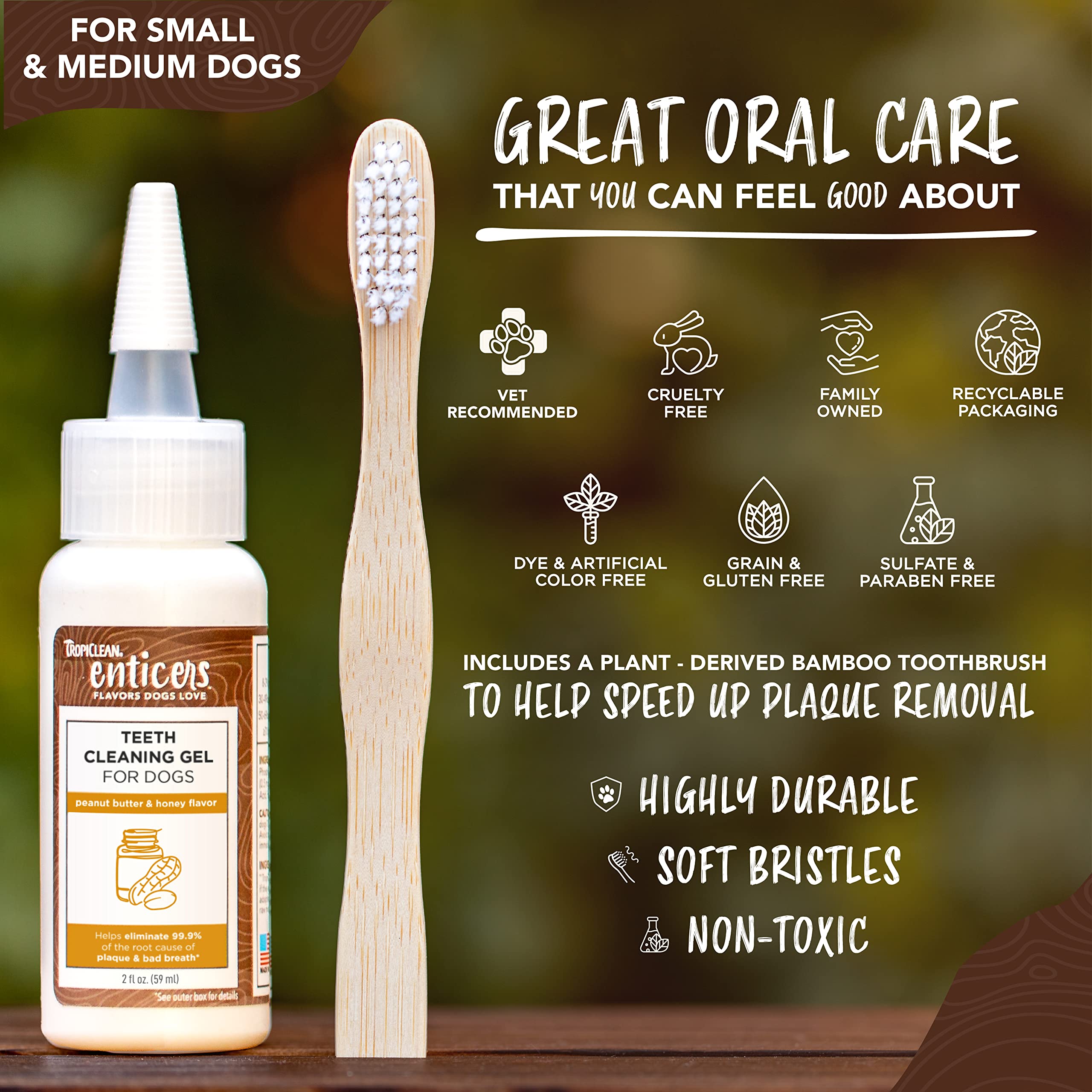 Foto 6 pulgar | Gel Limpiador Dental Y Cepillo De Dientes Tropiclean Enticers Para Perros S/m - Venta Internacional.