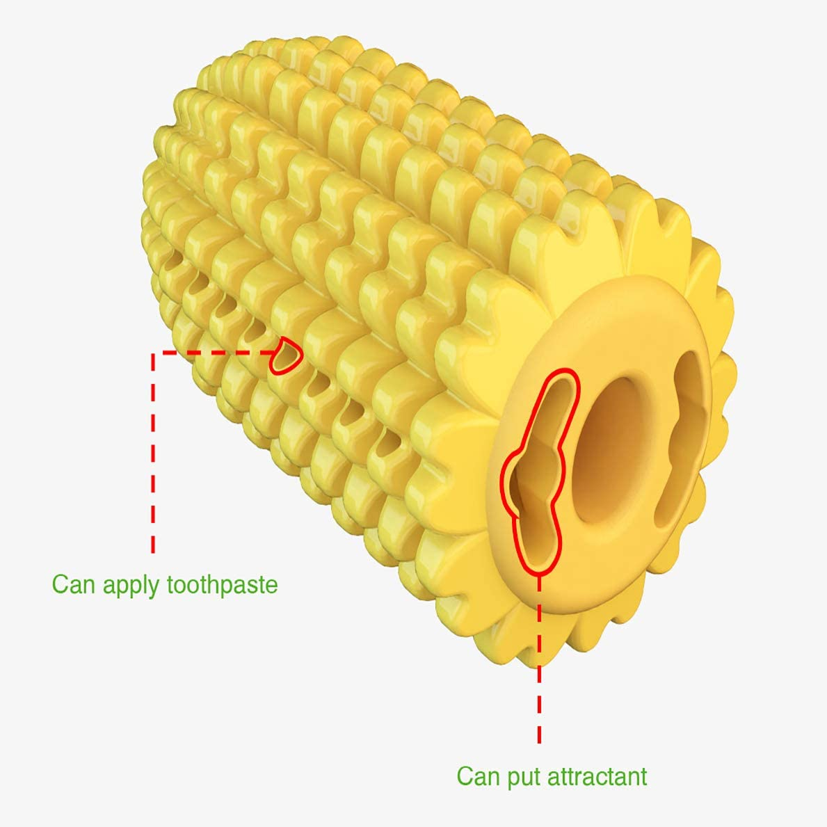 Foto 6 pulgar | Cepillo De Dientes Para Perros, Juguete Masticable Jieyou Con Forma De Maíz Para Perros De 15 A 80 L - Venta Interna