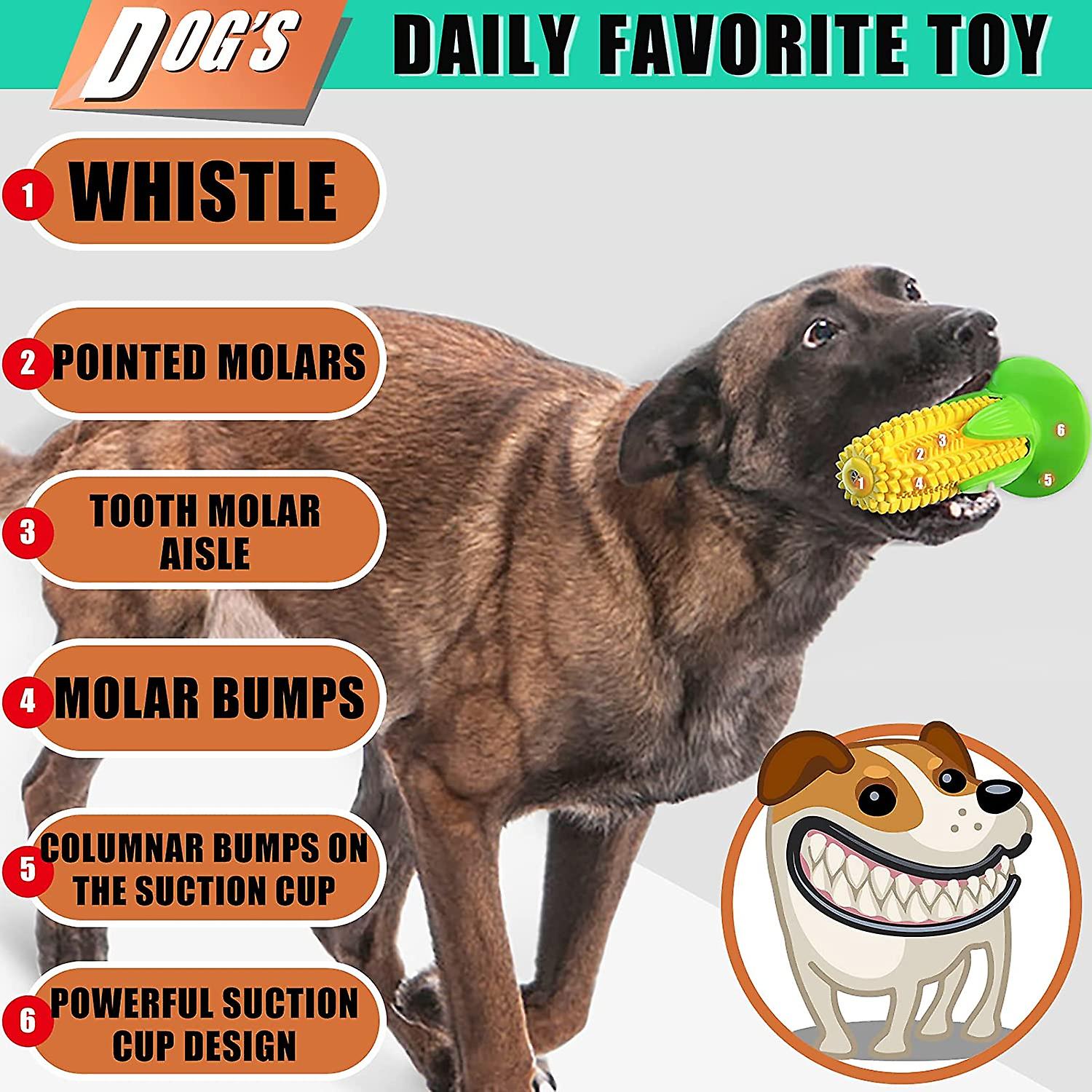 Foto 3 pulgar | Cepillo De Dientes Para Perros, Bastoncillos Para Limpiar Los Dientes, Juguetes Que Suenan Para Mast - Venta Internac