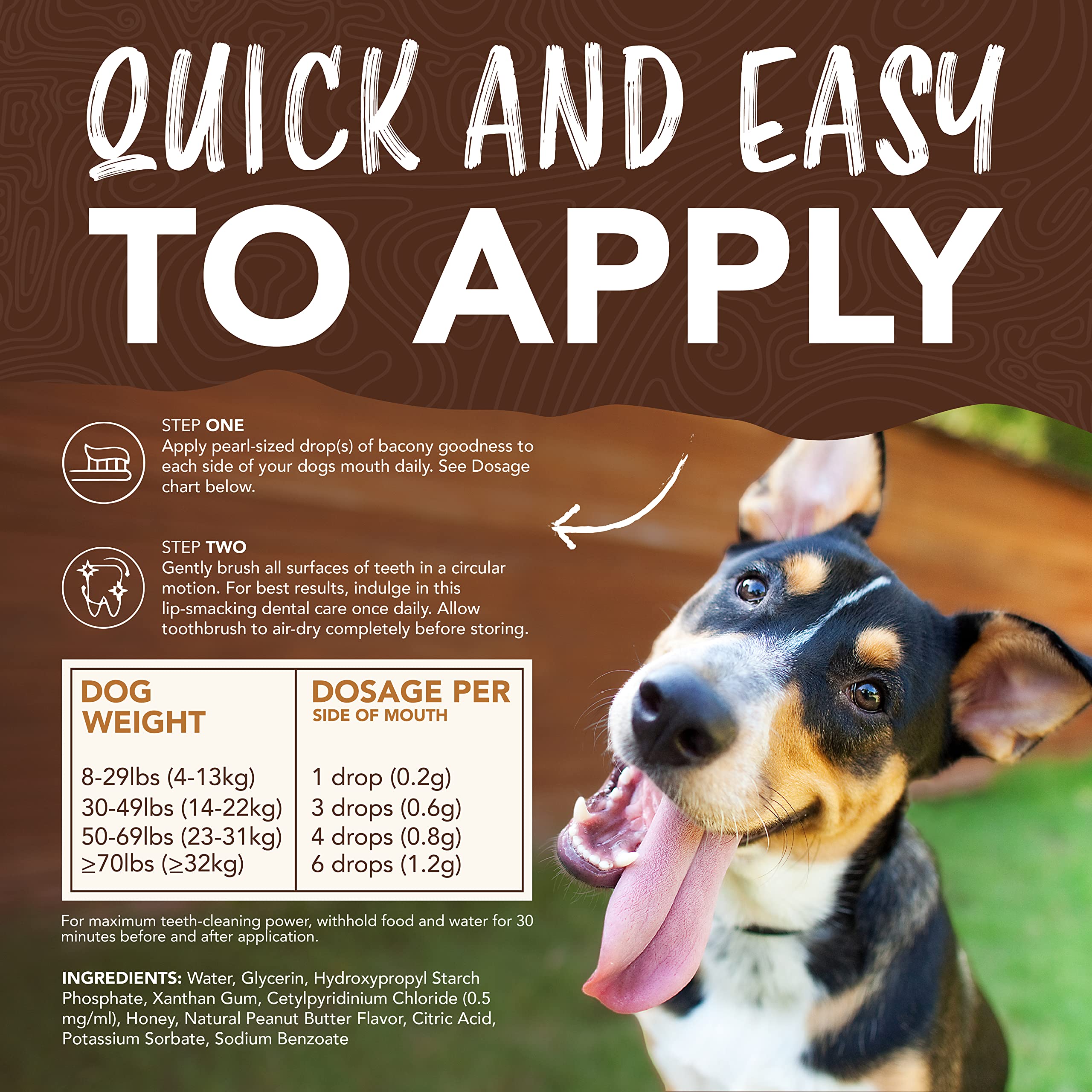 Foto 6 | Gel Limpiador Dental Y Cepillo De Dientes Para Perros Grandes Tropiclean - Venta Internacional.