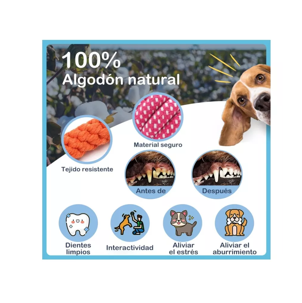 Foto 5 pulgar | Juguetes para Perro 10 Piezas