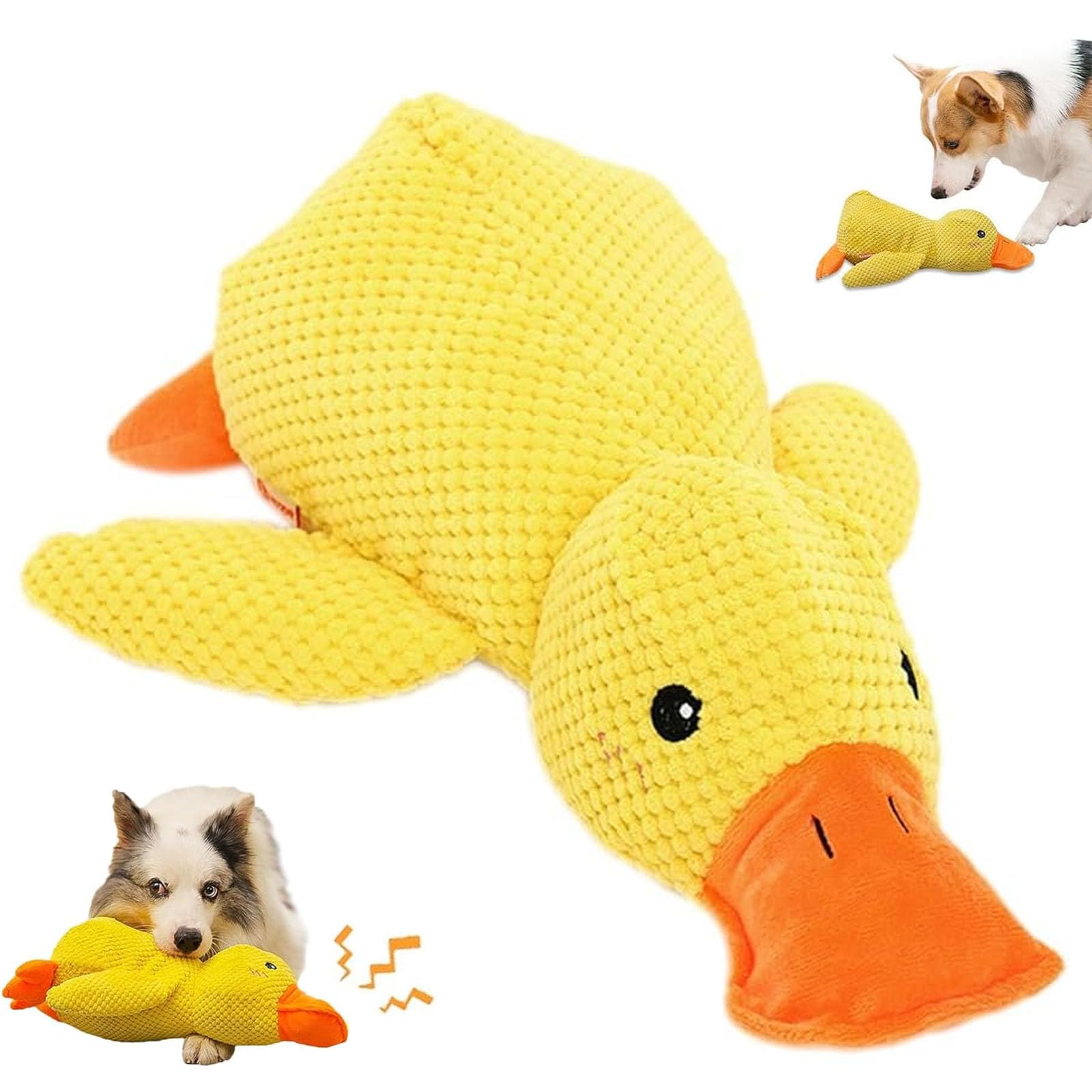 Juguete Para Perros Mellow Dog Calming Duck Yellow Con Sonido De Graznido - Venta Internacional.