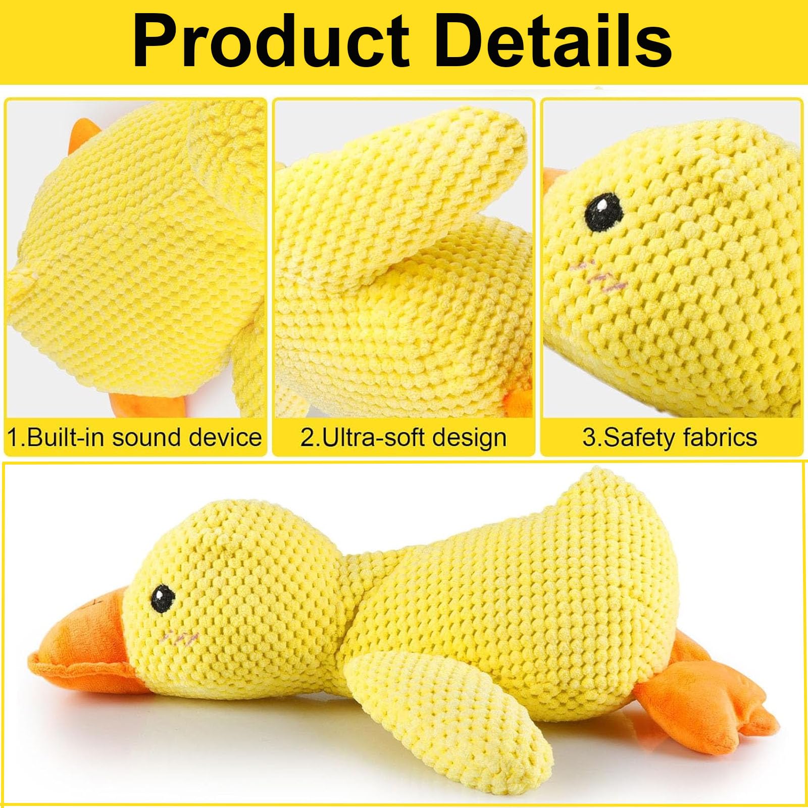 Foto 4 pulgar | Juguete Para Perros Mellow Dog Calming Duck Yellow Con Sonido De Graznido - Venta Internacional.
