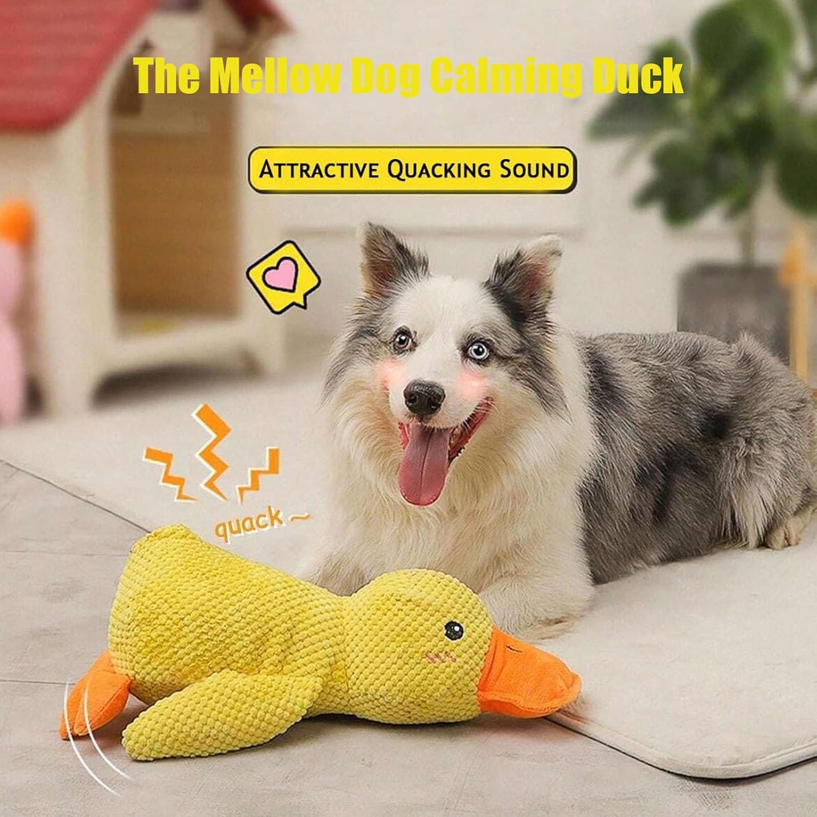 Foto 6 pulgar | Juguete Para Perros Mellow Dog Calming Duck Yellow Con Sonido De Graznido - Venta Internacional.