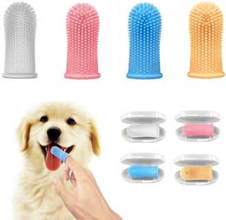 Foto 1 | Juego De Cepillos De Dientes Para Perros Jieyou Fingerling, Silicona Reutilizable (4 Unidades) - Venta Internacional.