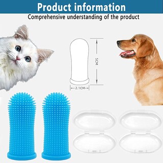 Foto 2 | Juego De Cepillos De Dientes Para Perros Jieyou Fingerling, Silicona Reutilizable (4 Unidades) - Venta Internacional.