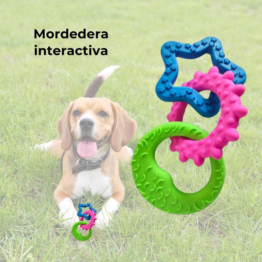 Foto 7 pulgar | Juguetes para Perro 3 Piezas Peluche Bola con Sonido Mordedera Resistentes