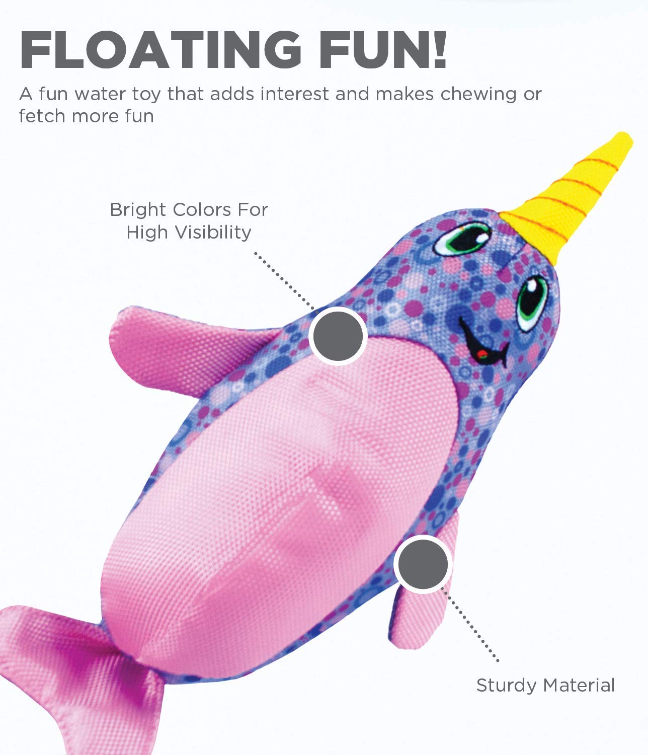Foto 4 pulgar | Juguete Flotante Interactivo Para Perros Outward Hound Floatiez Narwhal - Venta Internacional.