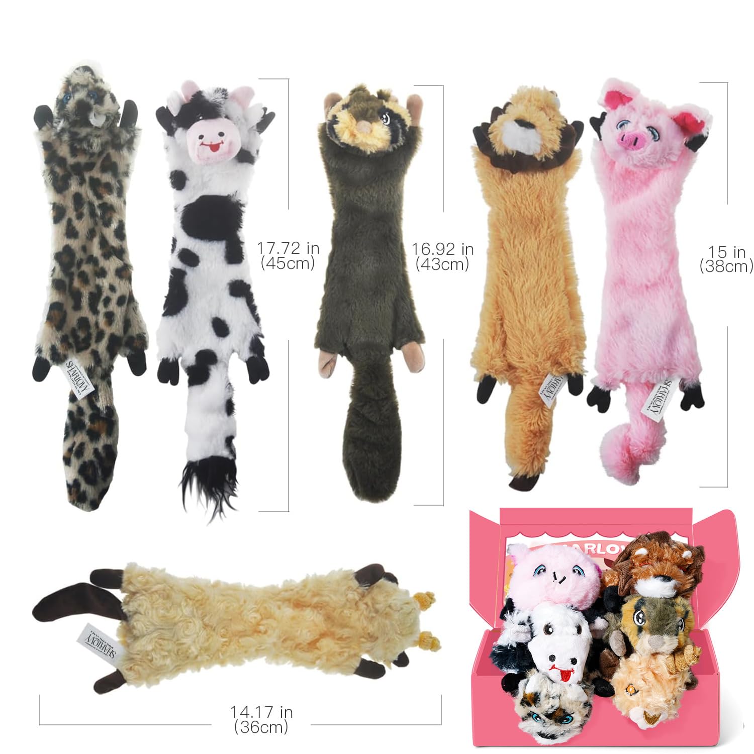 Foto 5 | Dog Squeaky Toys Sharlovy, Sin Relleno, Paquete De 6 Para Perros Pequeños - Venta Internacional.