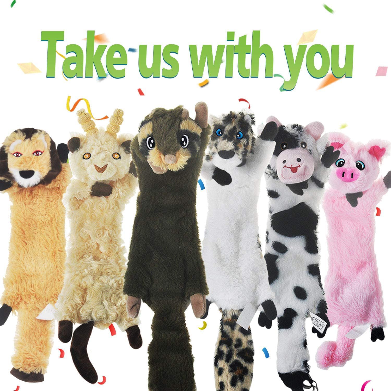 Foto 7 | Dog Squeaky Toys Sharlovy, Sin Relleno, Paquete De 6 Para Perros Pequeños - Venta Internacional.