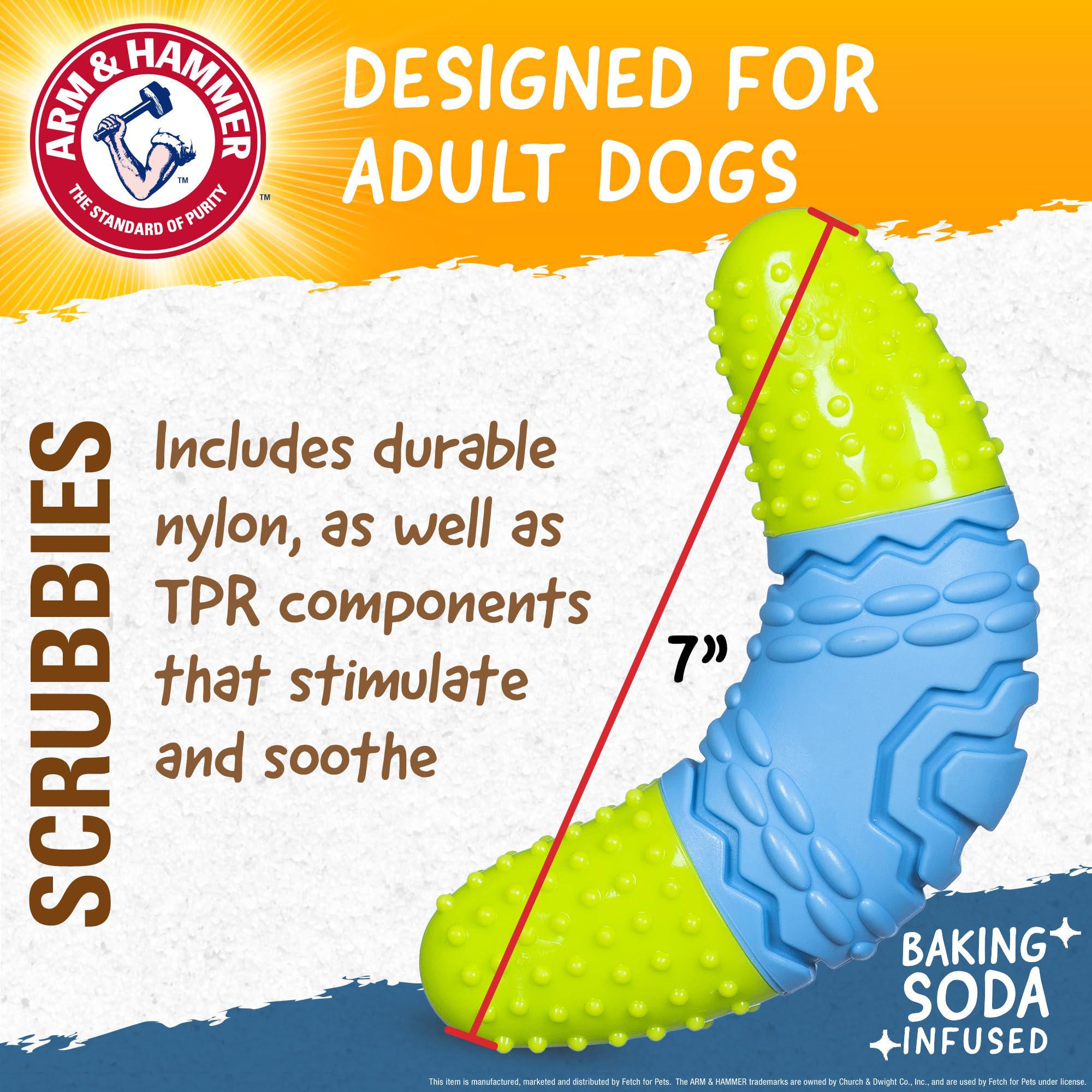 Foto 6 pulgar | Masticable Arm & Hammer Scrubbies Boomerang Para Perros Adultos - Venta Internacional.