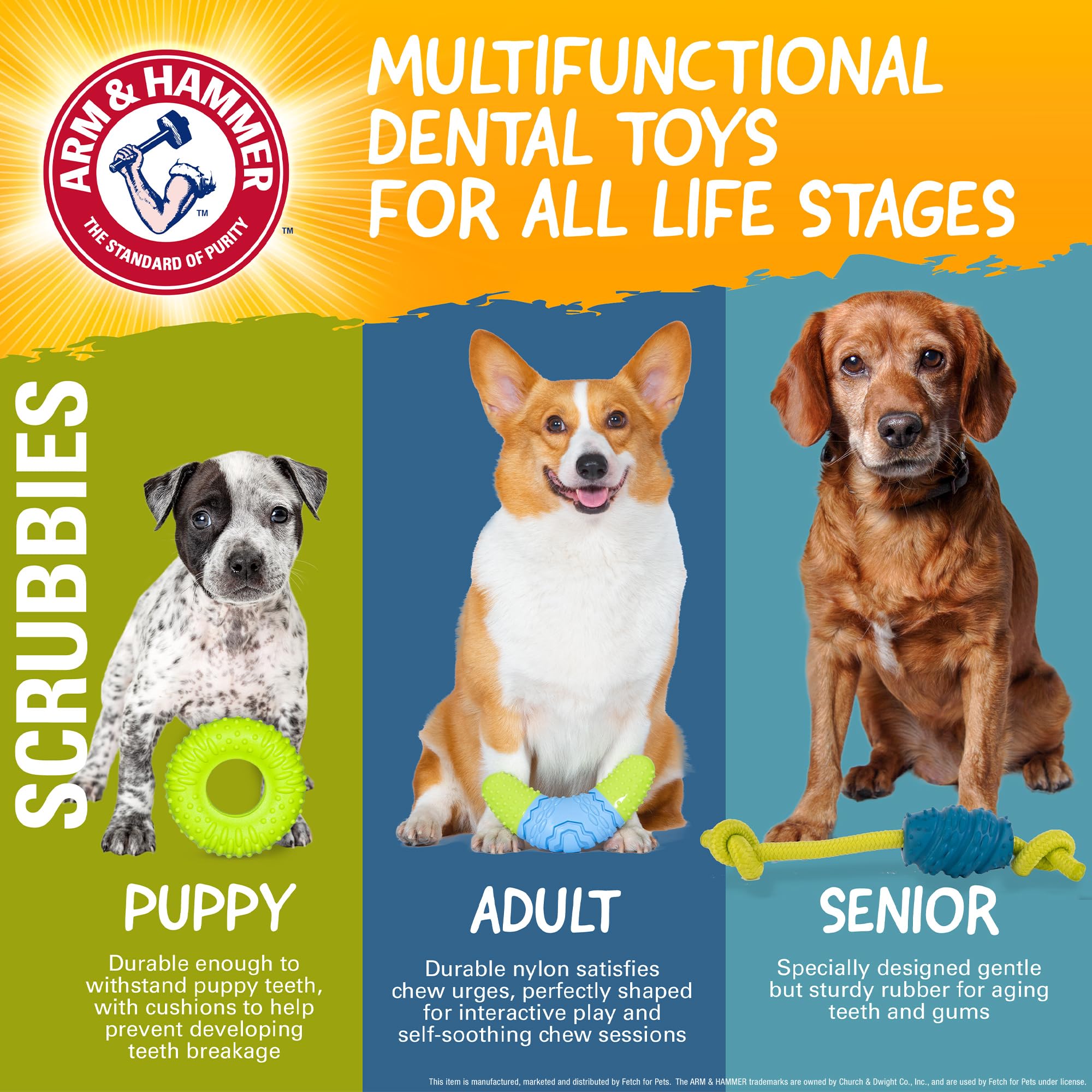 Foto 7 pulgar | Masticable Arm & Hammer Scrubbies Boomerang Para Perros Adultos - Venta Internacional.