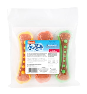 Foto 7 | Juguete Masticable Para Perros Hartz Chew 'n Clean Dental Duo, Grande, Paquete De 3 - Venta Internacional.