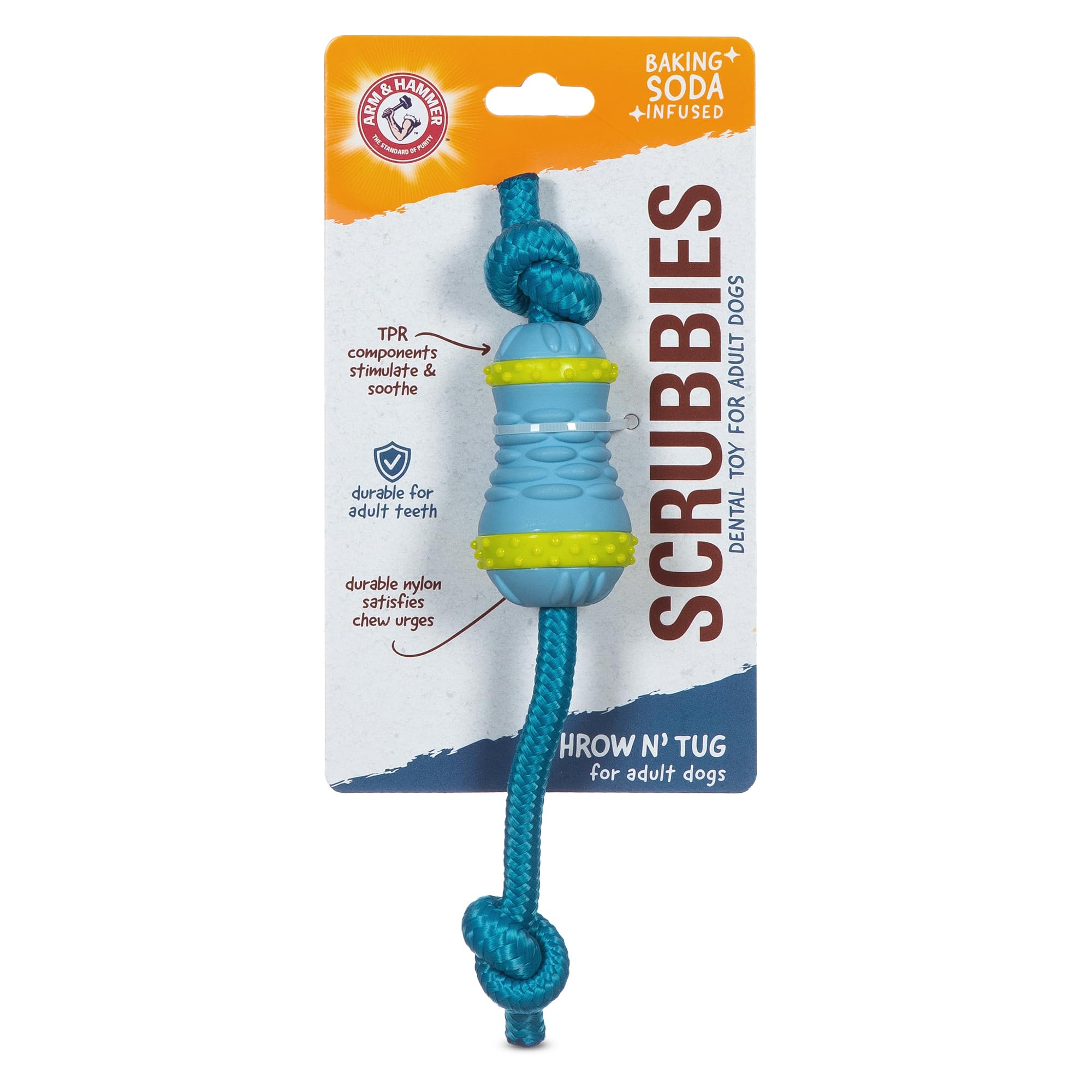Foto 2 pulgar | Juguete Masticable Arm & Hammer Para Mascotas Throw N' Tug Dental Para Perros Grandes - Venta Internacional.