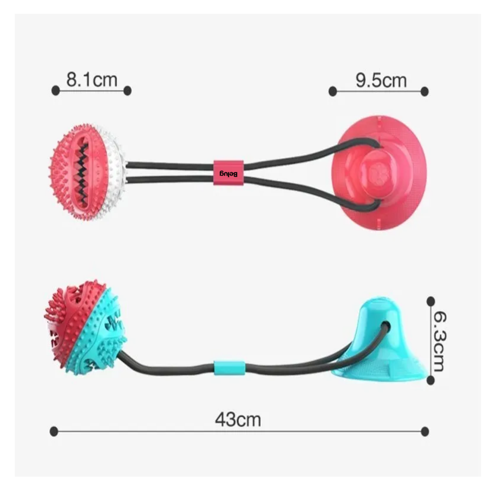Foto 3 | Juguete Dispensador Y Ventosa Para Perros Pelota Rellenable Belug, Verde Rojo