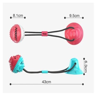Foto 3 | Juguete Dispensador Y Ventosa Para Perros Pelota Rellenable Belug, Verde Rojo