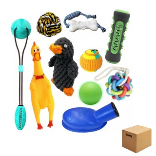 Foto 1 | Juguetes Para Perro Kit De 10 Pzas. Chillones Y Resistentes Belug, Colores