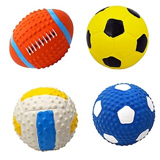 Foto 1 | Juego De 4 Pelotas De Goma De Látex Natural T'chaque Squeaky Para Perros - Venta Internacional.