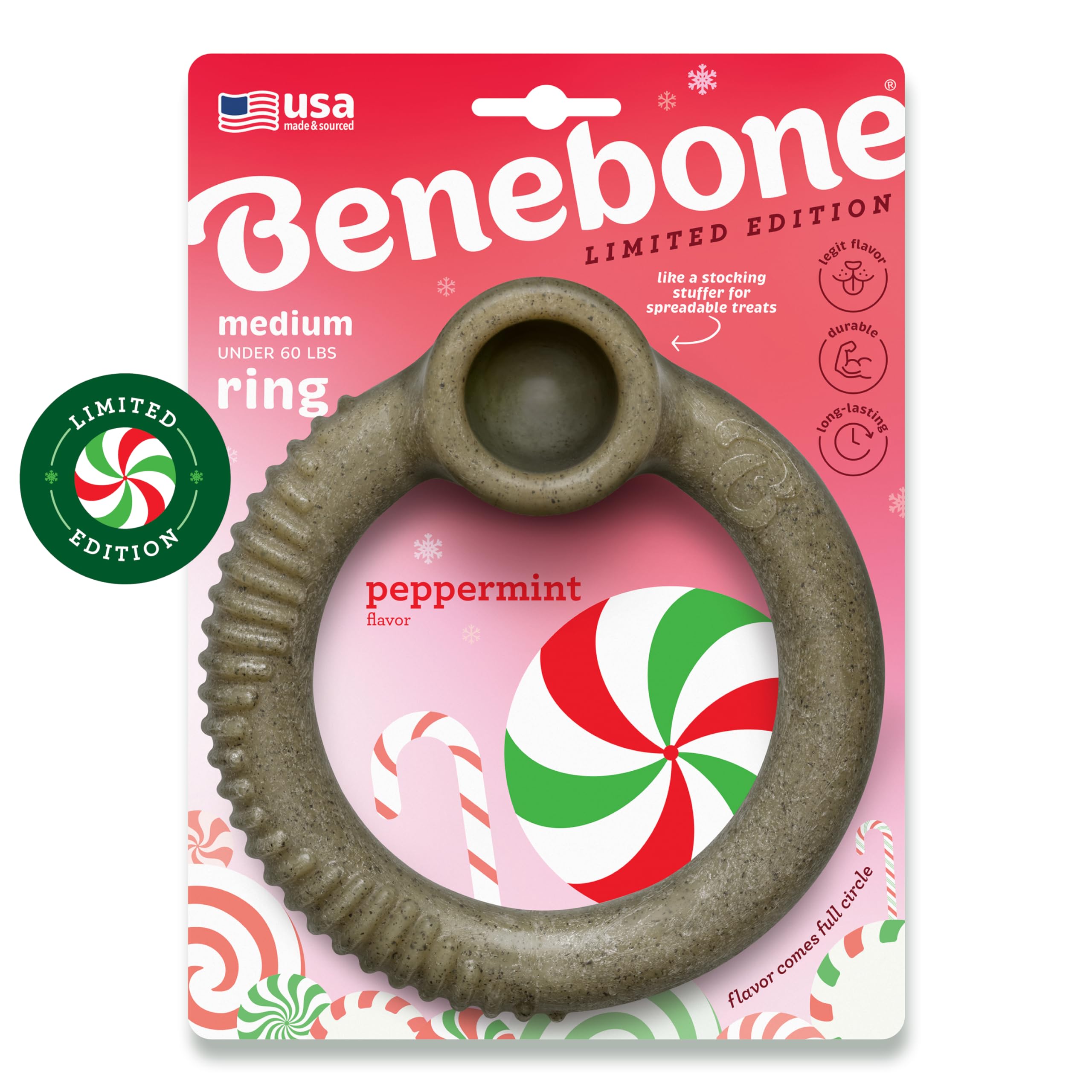 Foto 1 | Anillo Chew Toy Benebone Con Menta Para Masticadores Agresivos - Venta Internacional.