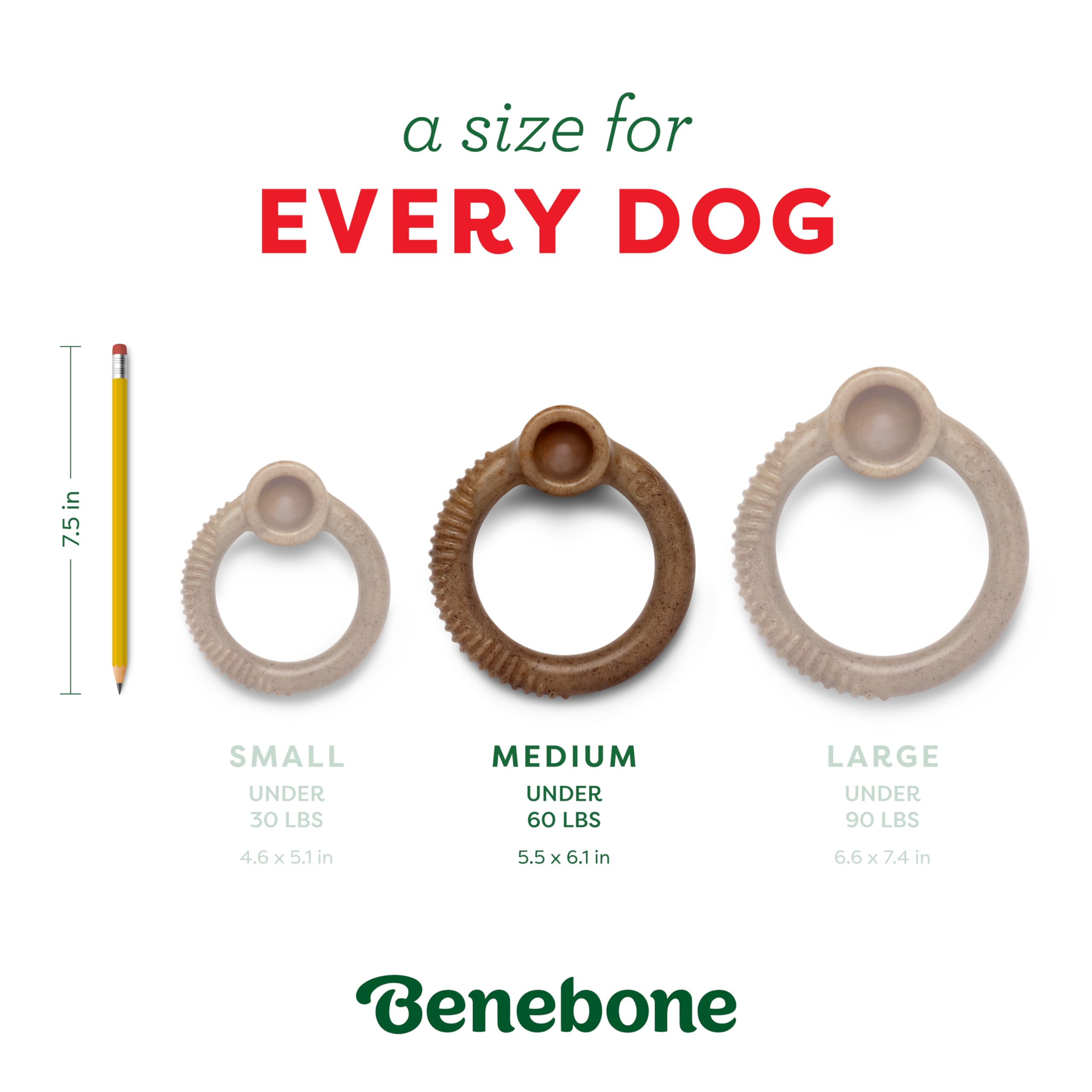 Foto 5 pulgar | Anillo Chew Toy Benebone Con Menta Para Masticadores Agresivos - Venta Internacional.