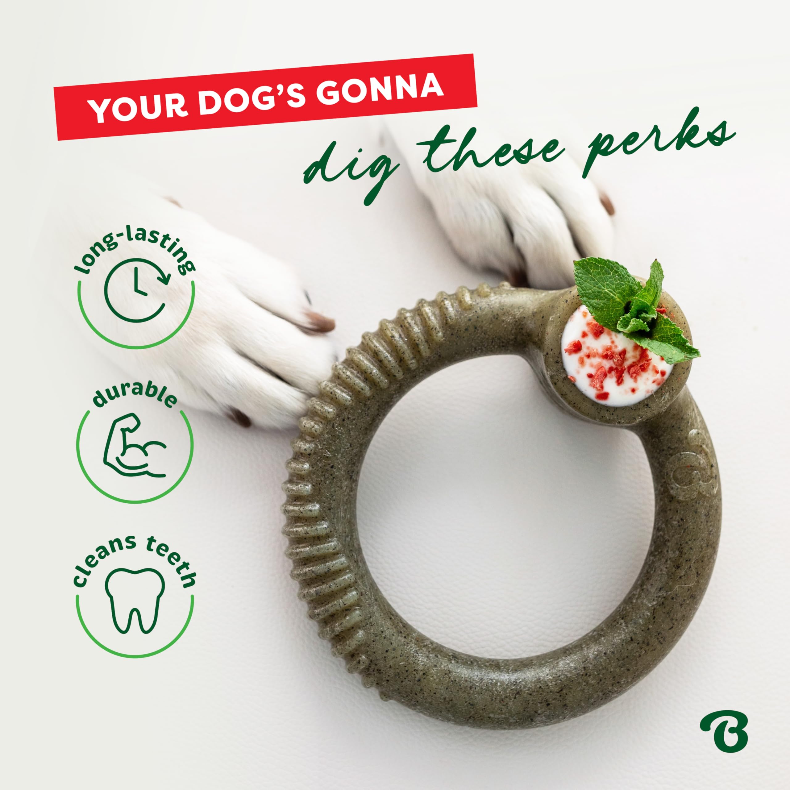 Foto 5 | Anillo Chew Toy Benebone Con Menta Para Masticadores Agresivos - Venta Internacional.