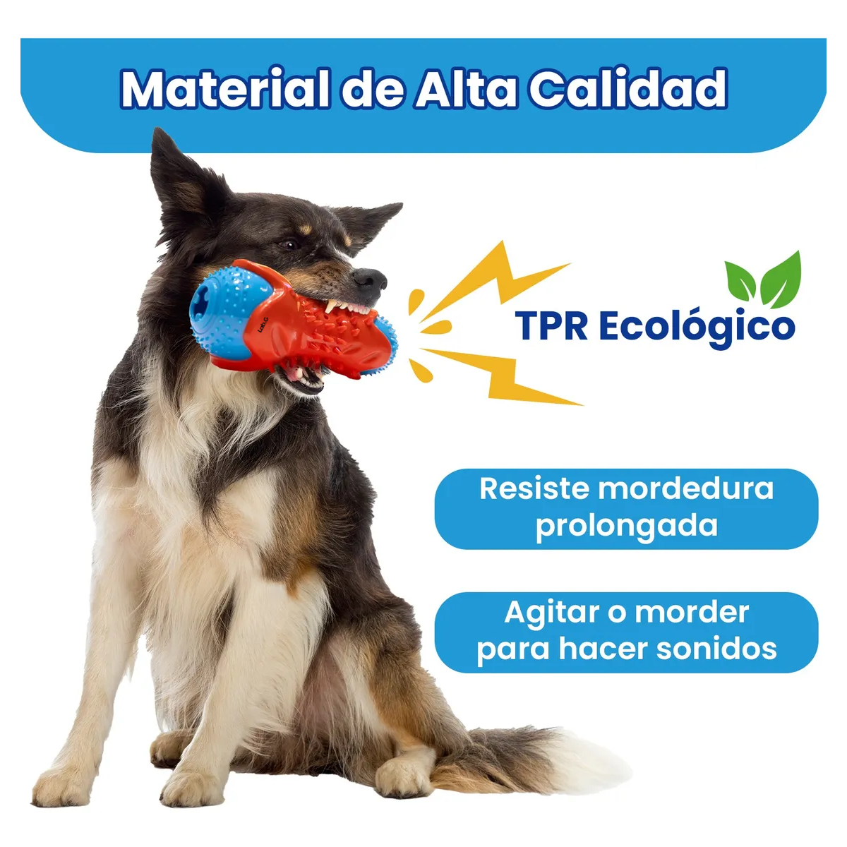 Foto 3 pulgar | Juguete Lab.g Para Perros Higiene Dientes Rojo Azul