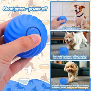 Foto 3 | Juguete Lab.g Interactivo Pelota Que Rebota Azul Amarillo 3pz