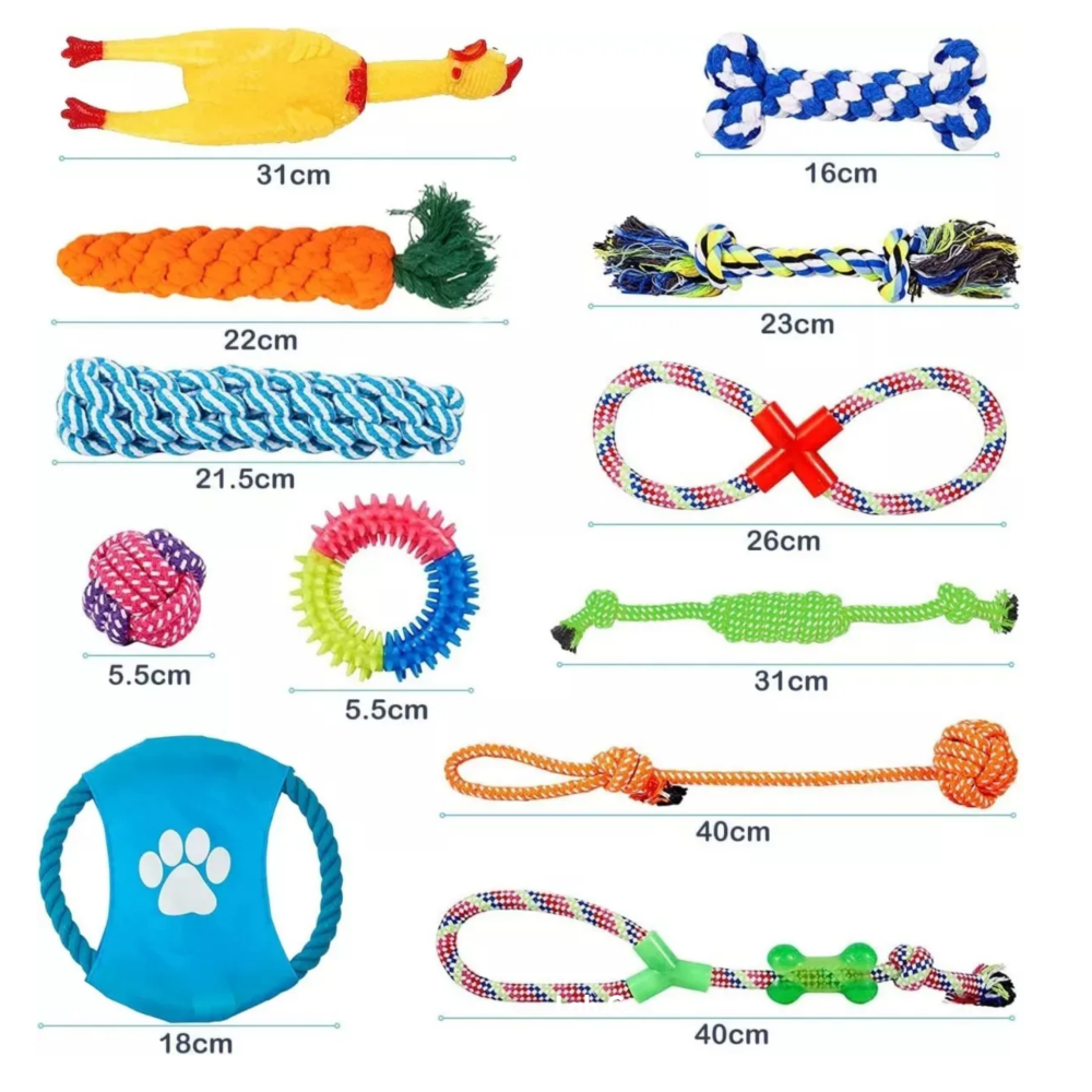 Foto 3 pulgar | 12 Kits Resistente Cuerda Perros Masticar Belug  Multicolor