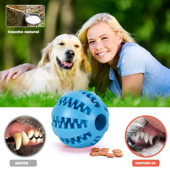 Foto 3 pulgar | Xtellar Pelota De Juguete Interactiva Y Dental De 7cm Para Perros